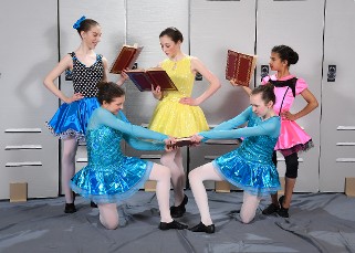 Girls Performing in Costume